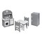 Badger Basket Co. Kitchen Furniture Set For 18 Inch Dolls - Gray, White